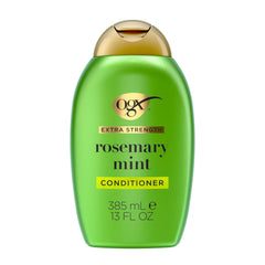 OGX Rosemary Mint Conditioner bottle showing a refreshing, revitalizing treatment for shiny, soft hair.