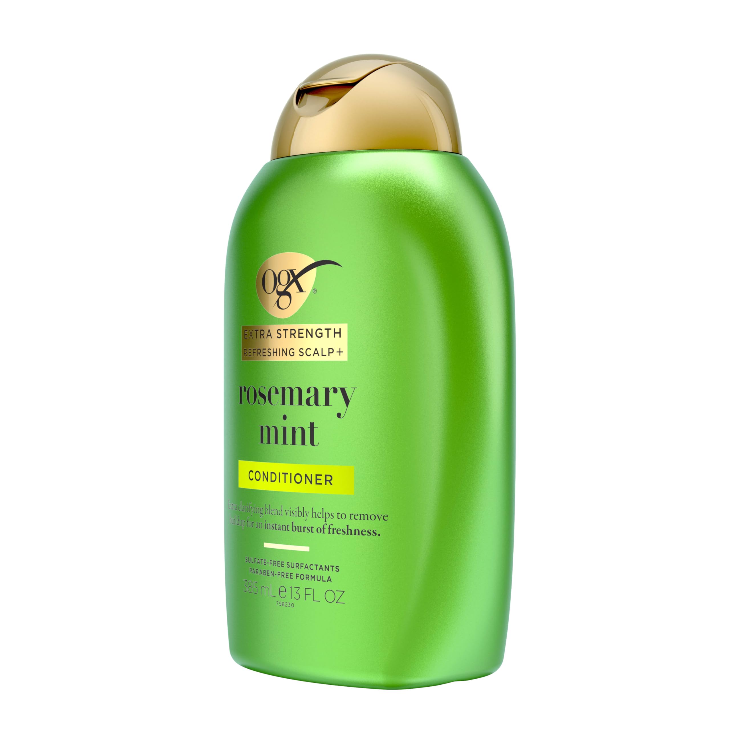 OGX Rosemary Mint Conditioner witch-hazel ingredient for gentle residue removal.