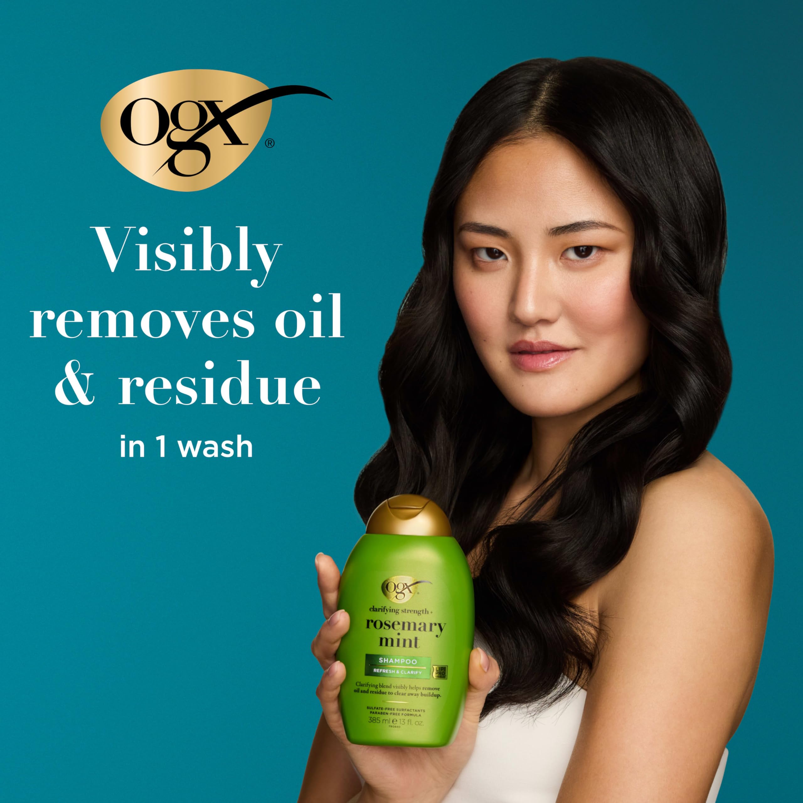 OGX Rosemary Mint Shampoo ingredients label notes lipid and protein protection