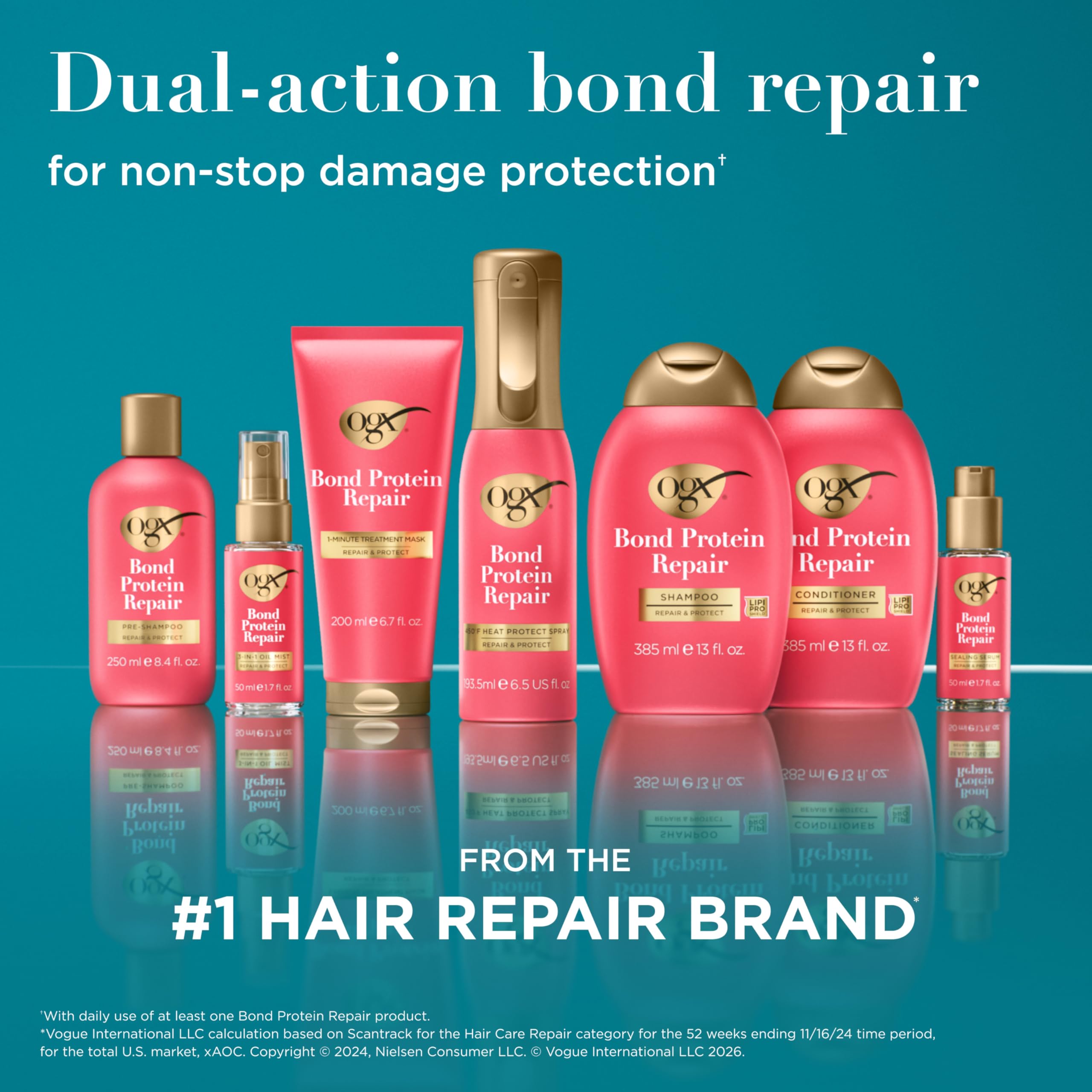 OGX rutina Bond Protein Repair para cabello más resistente