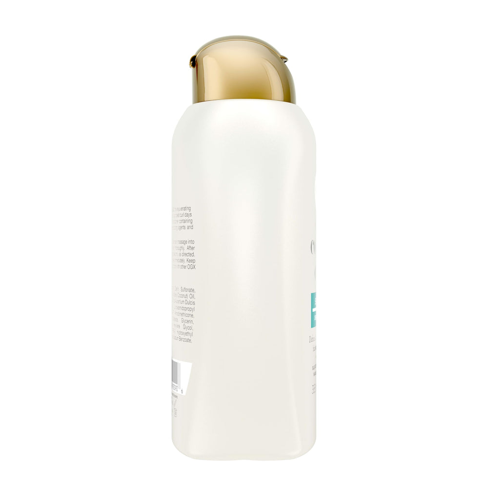 OGX Sulfate-free formula communicates gentle cleansing.