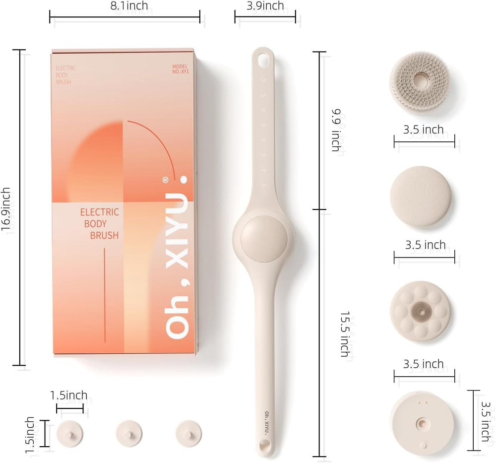 Oh,XIYU soft bath scrub head for fast exfoliation.