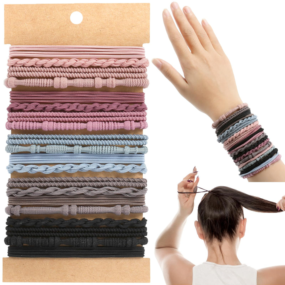 OHCISP Boho hair ties 20-pack with four styles offering gentle hold.