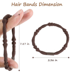 OHCISP Boho hair ties woodland brown closeup highlighting soft, durable elastic
