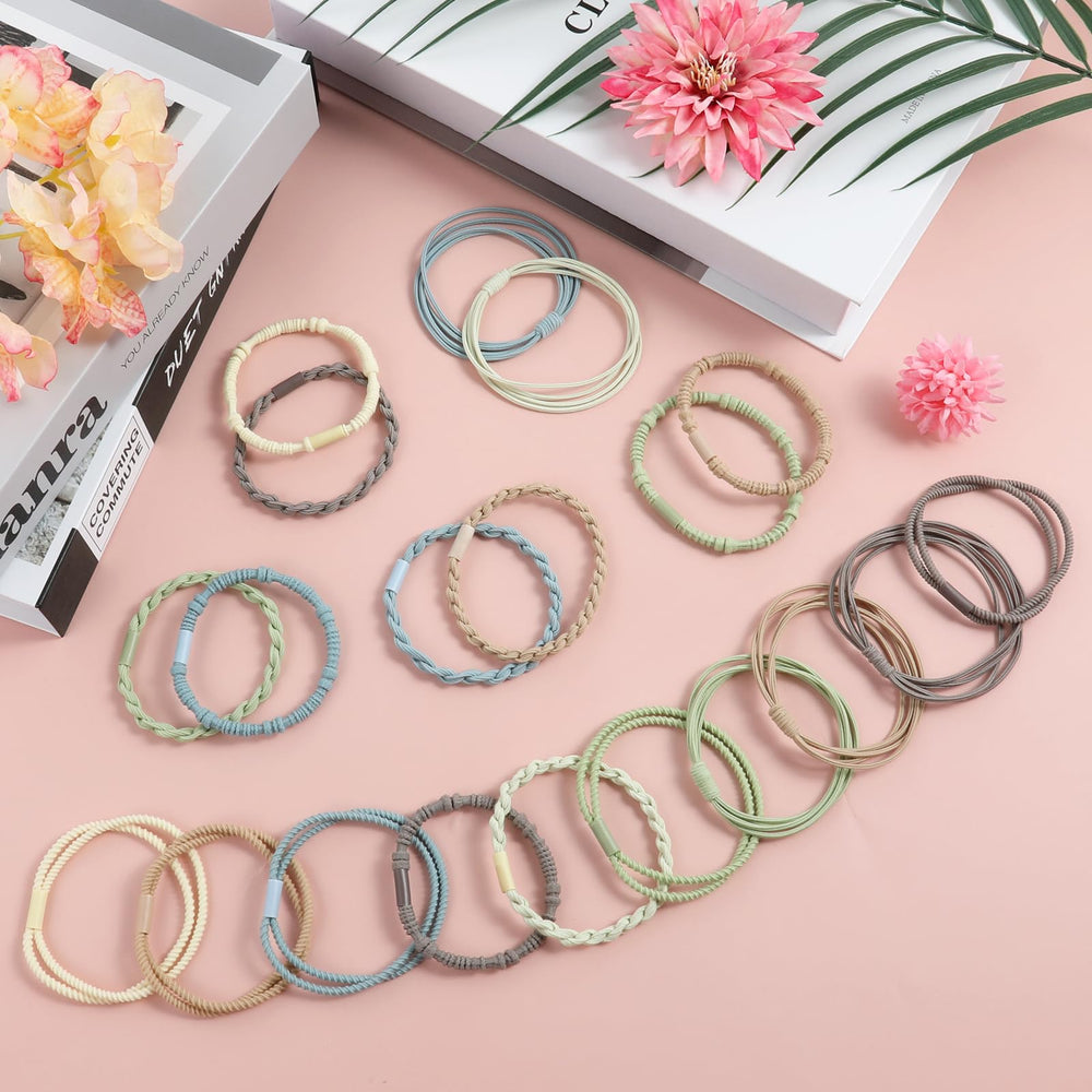 OHCISP beaded boho hair ties pack shows ready-to-wear style