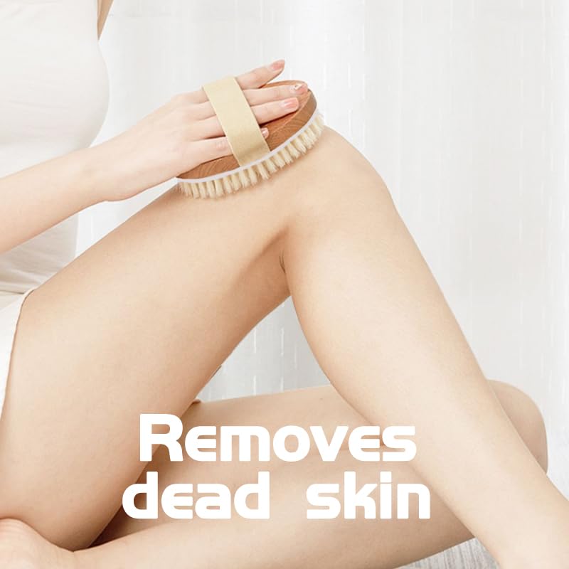 OHOO cepillo de bambú con cerdas firmes para exfoliar piel