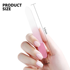 OHOO glass nail file compact case closeup for travel and hygiene
