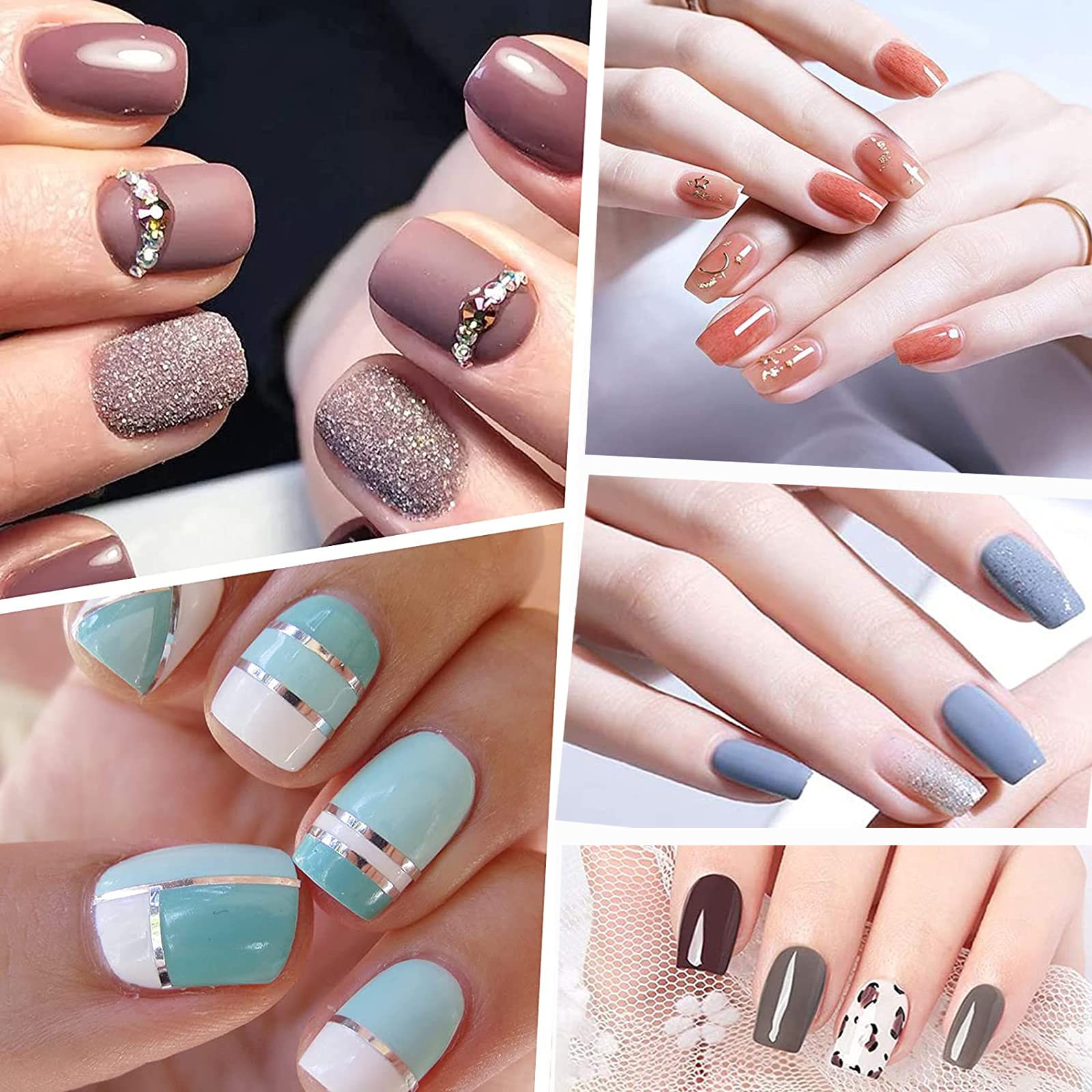 Ohlove puntas de uñas cuadradas, media cobertura, ideales para retoques rápidos.