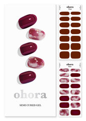 Ohora bandas de uñas semi-curadas N Mulberry para un ajuste duradero.