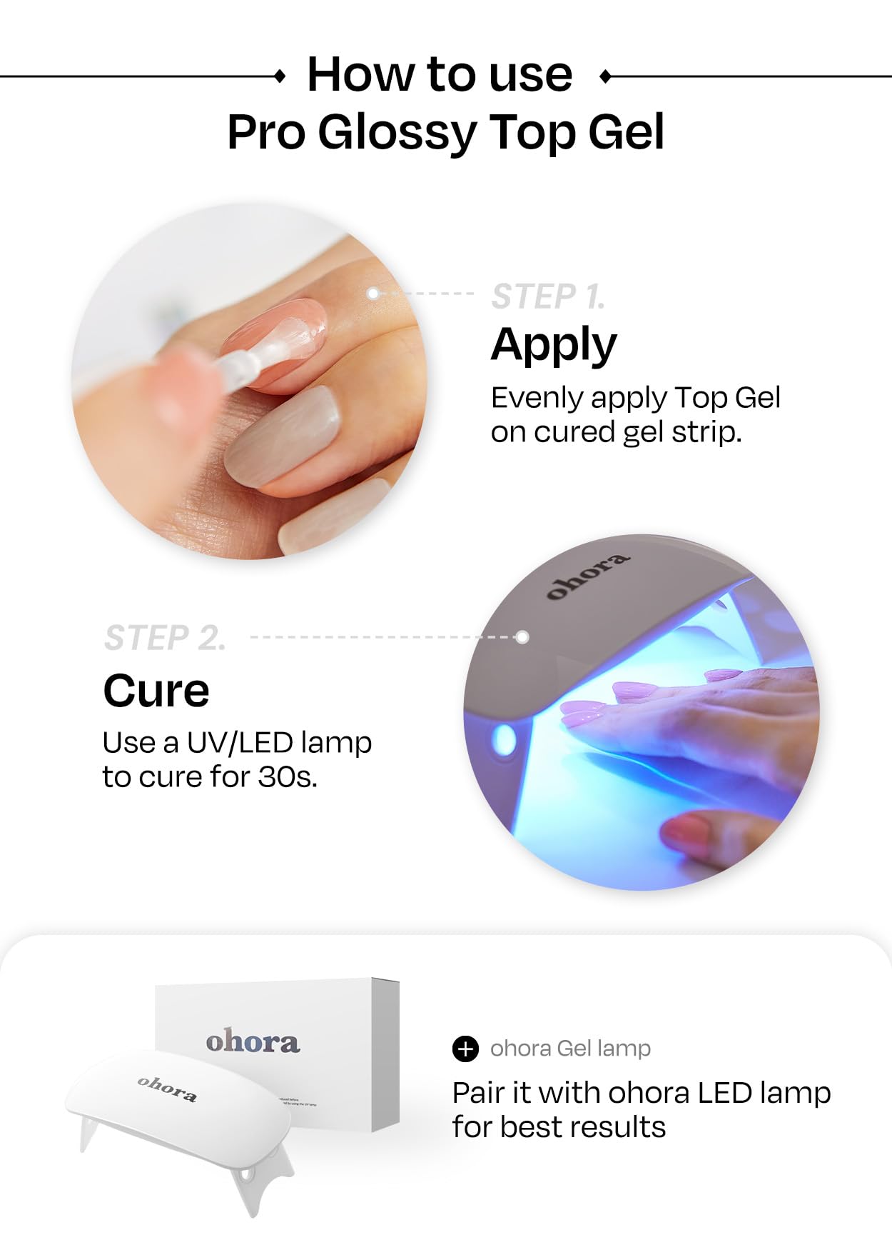 ohora Bundle Set at-home manicure supports fast, salon-like results.