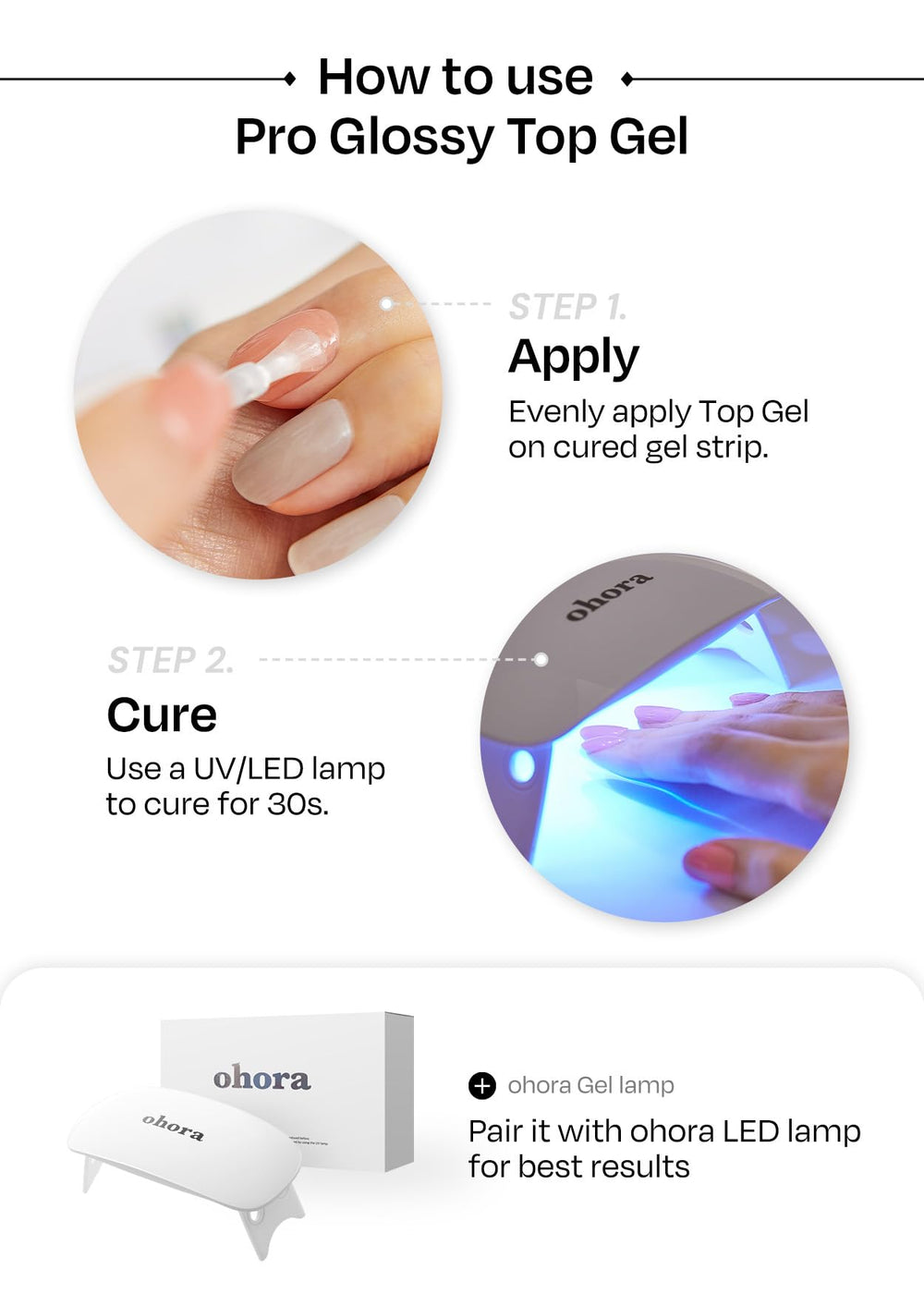 ohora Bundle Set at-home manicure supports fast, salon-like results.