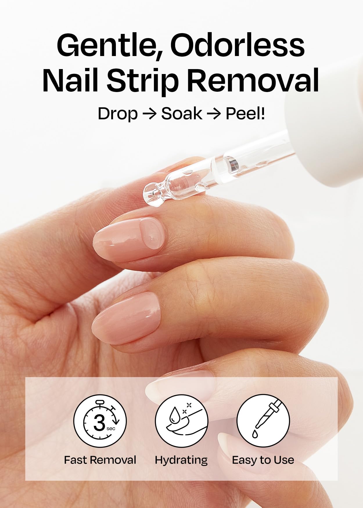 Ohora Care Easy Peel Remover contiene ingredientes nutritivos para cuidar uñas durante la retirada