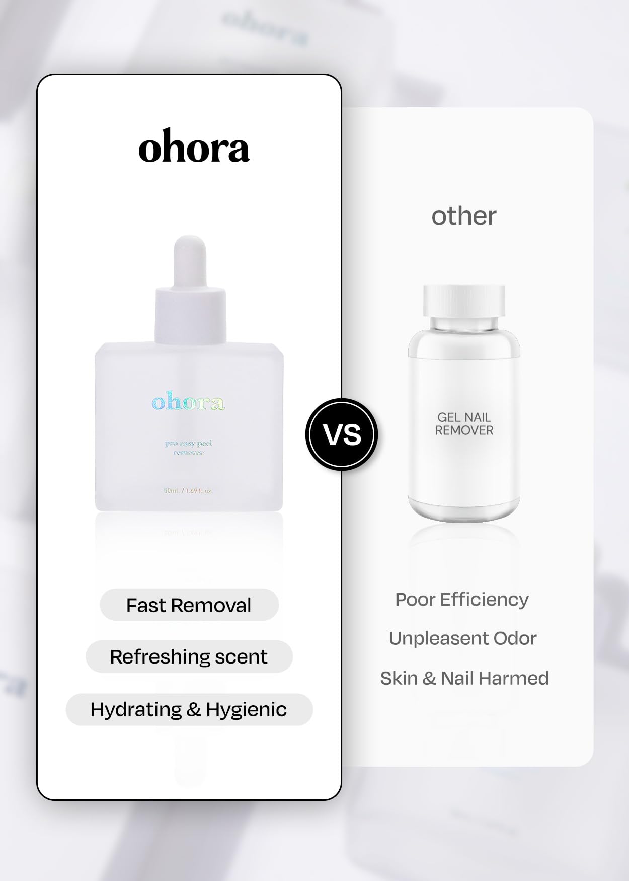 Ohora Care Easy Peel Remover es vegano, libre de crueldad e hipoalergenico