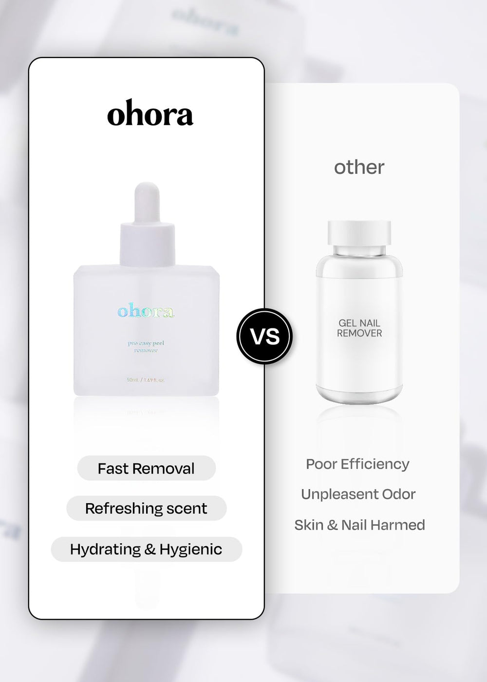 Ohora Care Easy Peel Remover es vegano, libre de crueldad e hipoalergenico