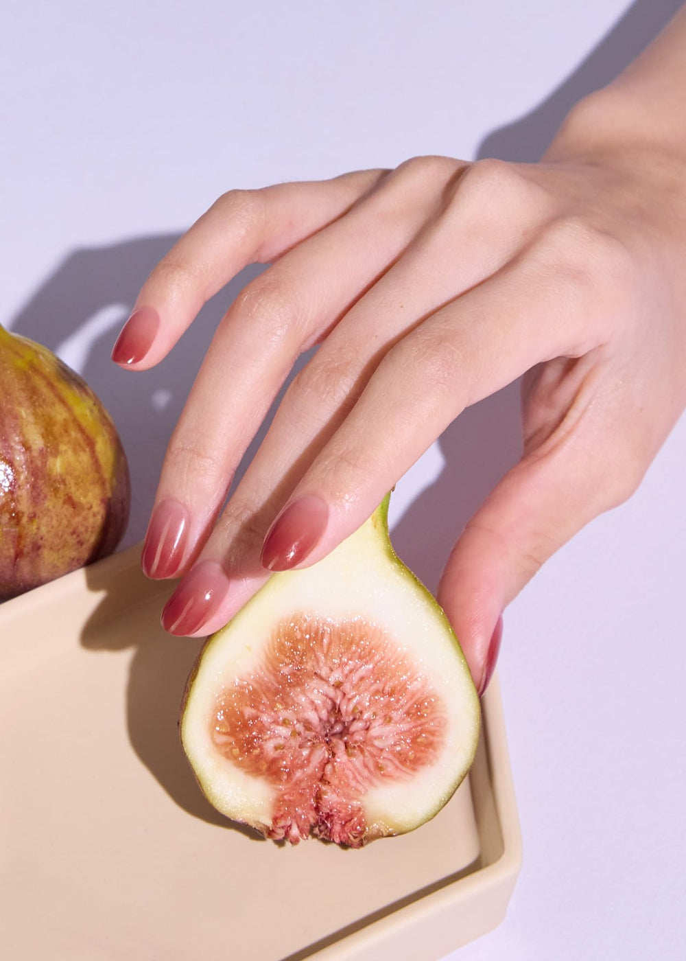 ohora efecto ombré fig jam rosa, acabado suave y elegante