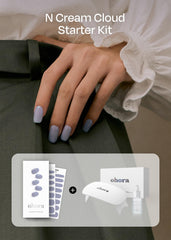 Ohora nail strips applied on nails showcase quick, polished results from home.