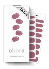 ohora N Bare Plum conjunto completo de tiras para uñas listas para aplicar.
