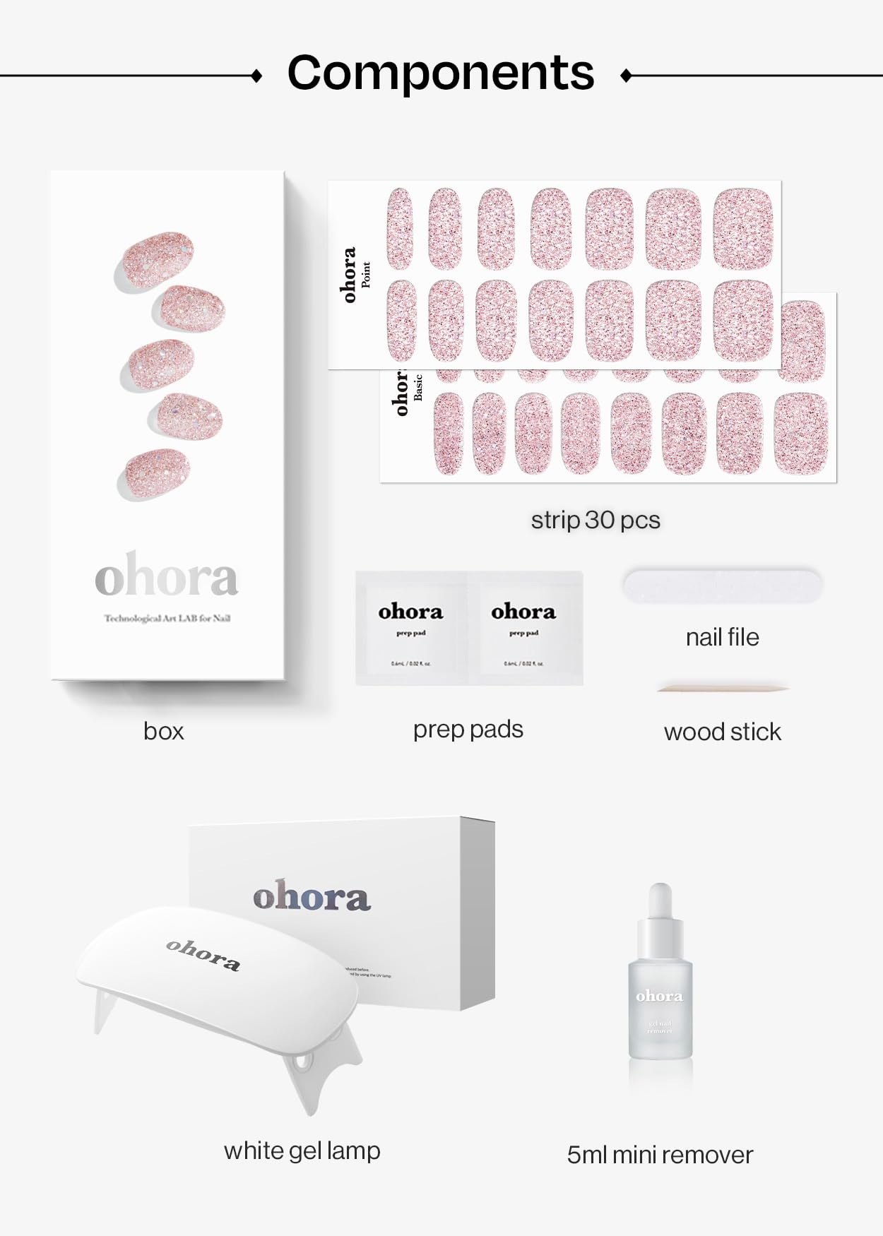 Ohora NPixie Dust application close-up showing simple nail placement