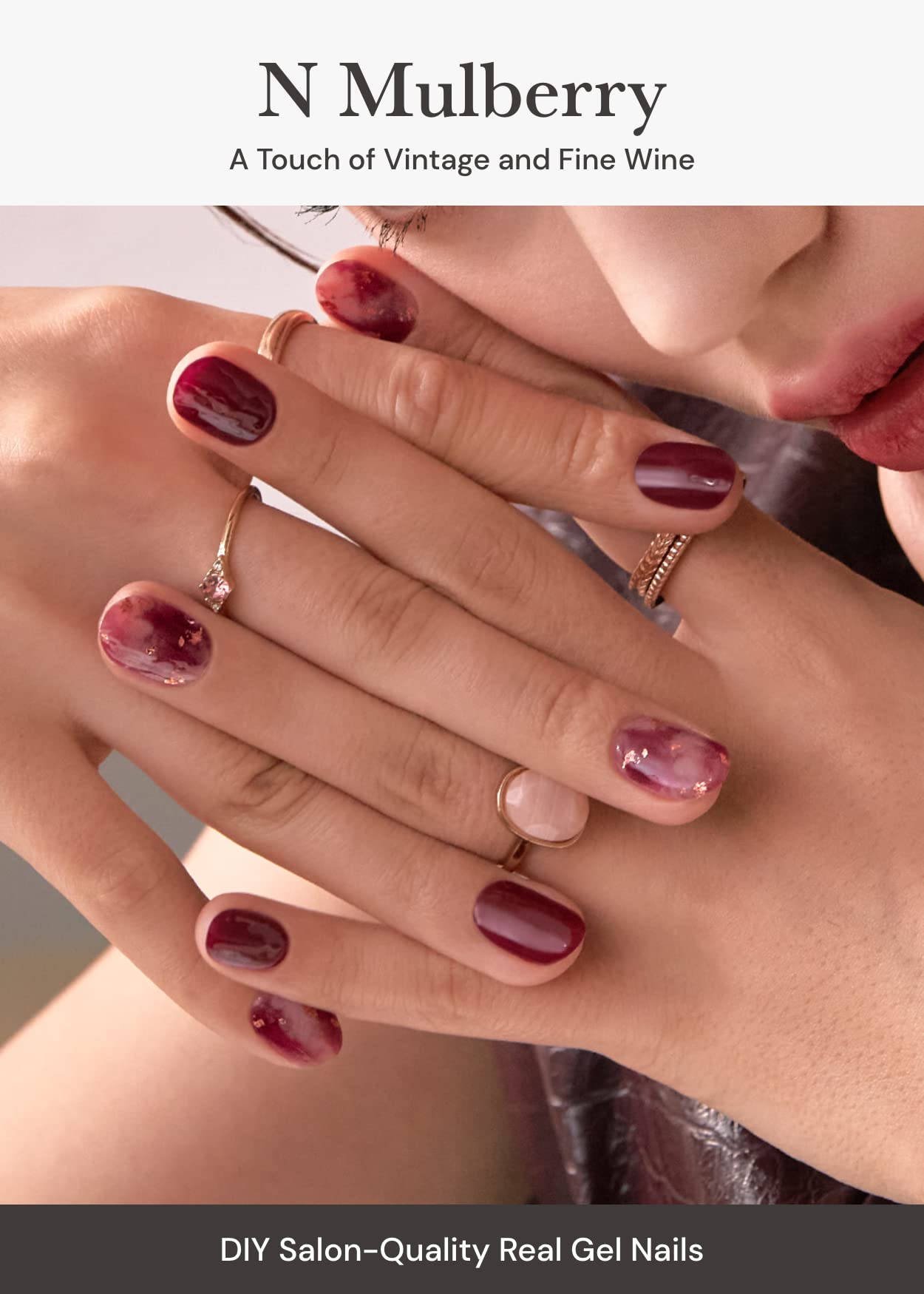 Ohora ombré rojo N Mulberry con acabado vibrante para uñas.