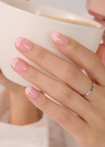 Ohora pack de 30 bandas uñas Frances Romántico Rosa, fácil de aplicar.