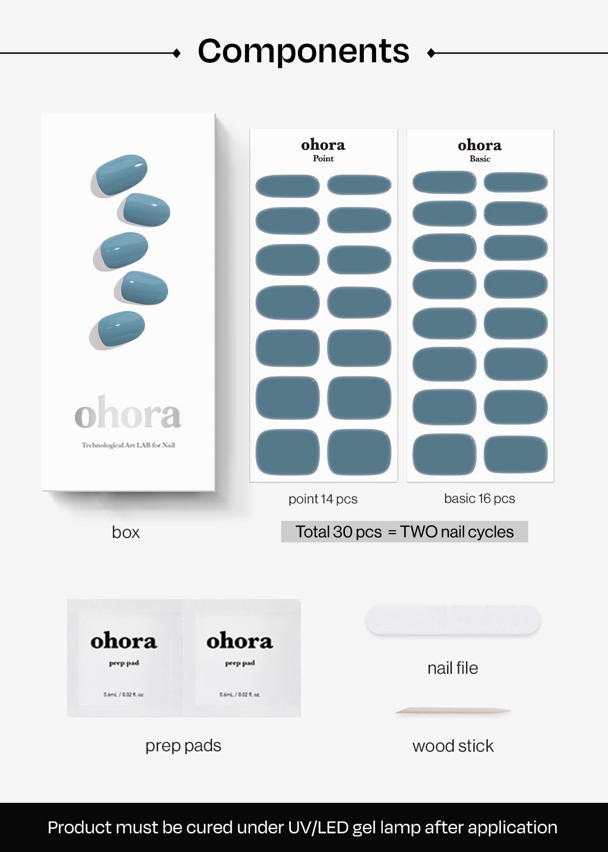 Ohora: palillo de madera N-Washing-Jean para aplicar pegatinas fácilmente