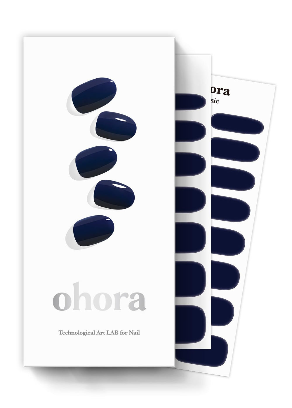 ohora gel semi-curado n royal navy botella primer plano para color azul intenso