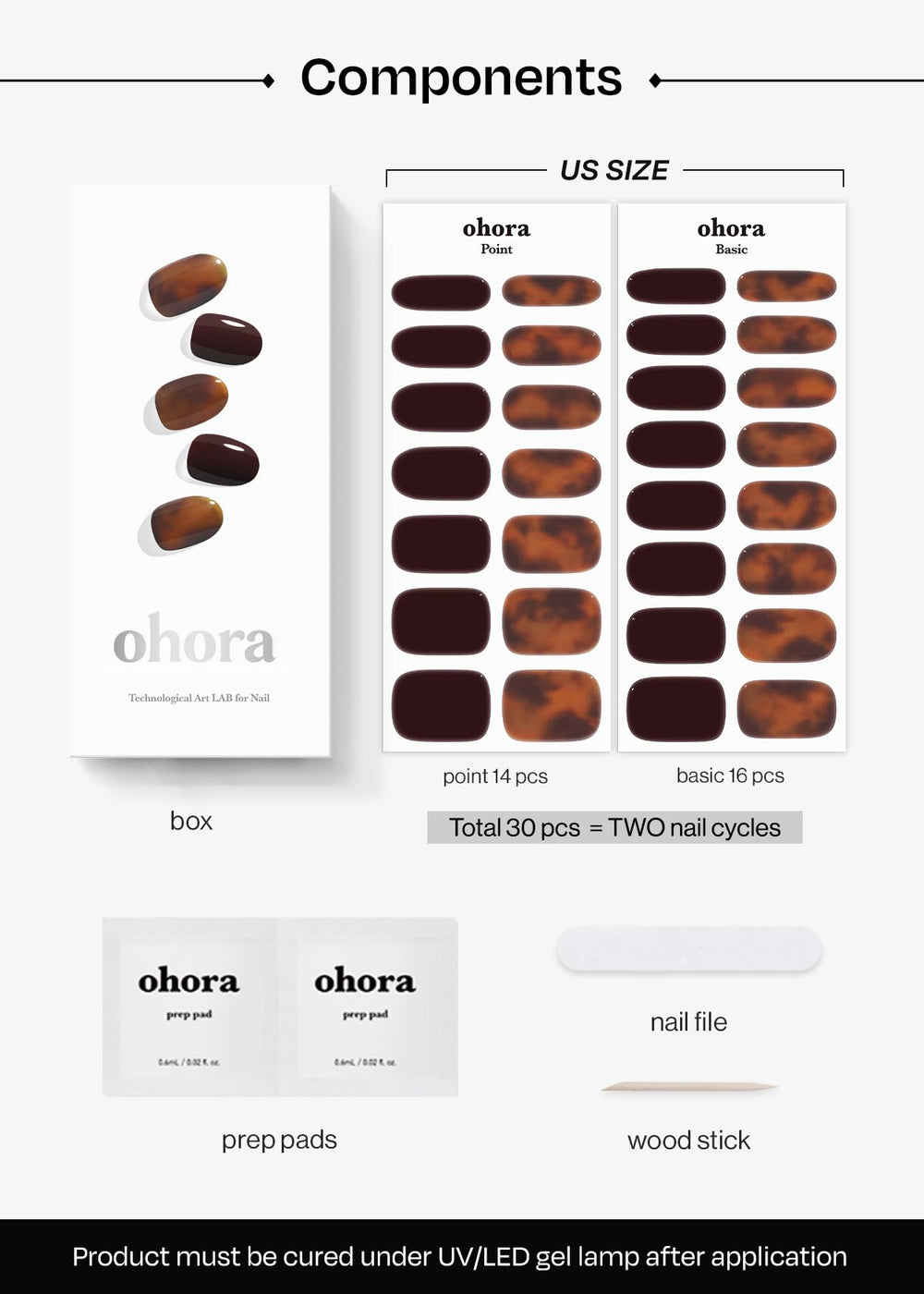 Ohora UV/LED: compatible con lámparas UV o LED.