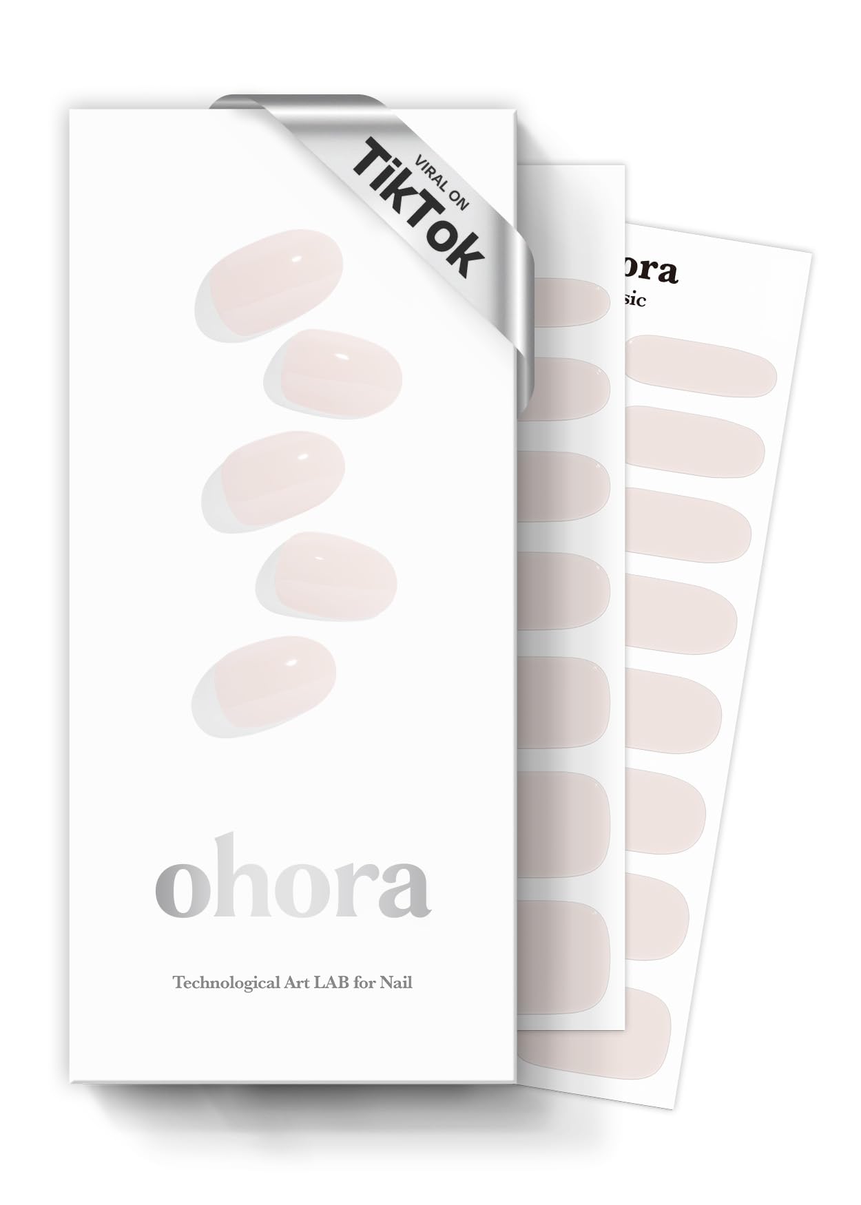 Ohora pegatinas semicuradas Uñas N Cream Light en nude, acabado natural y duradero