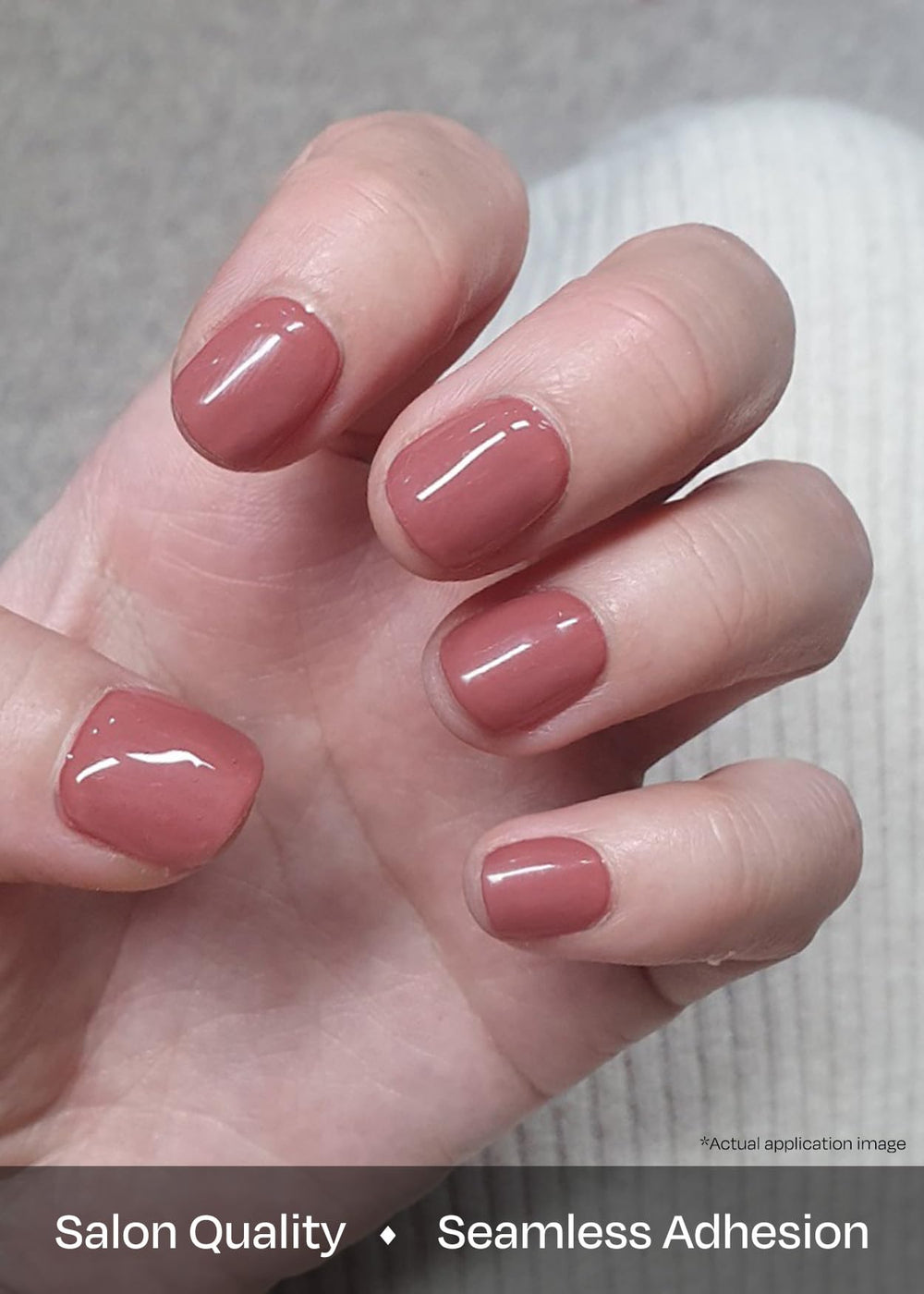 Ohora N Cream Rose: curado bajo lámpara UV para adherencia duradera.