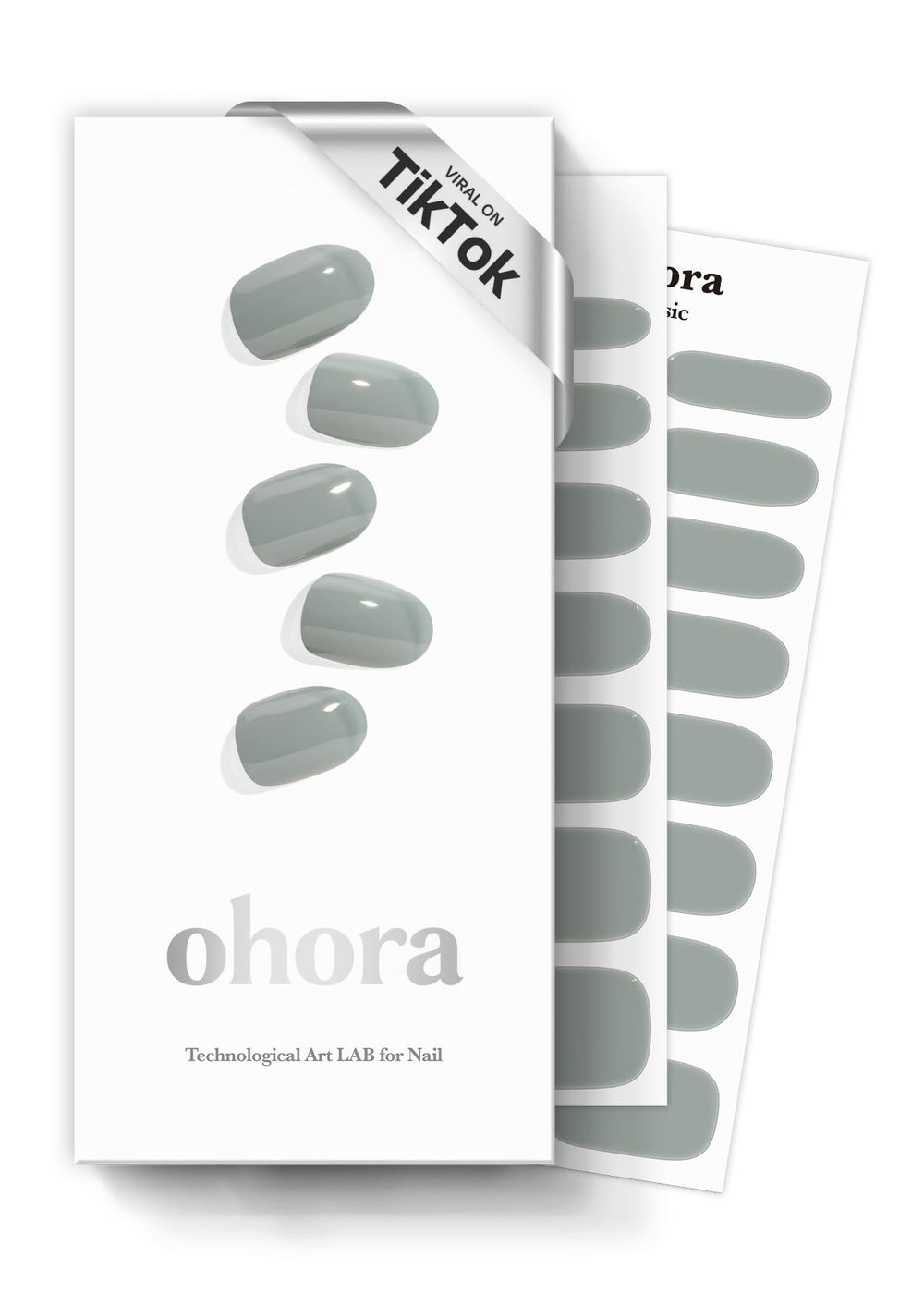 ohora tiras gel semicurado N Cream Fog, set completo para uñas listas para lucir