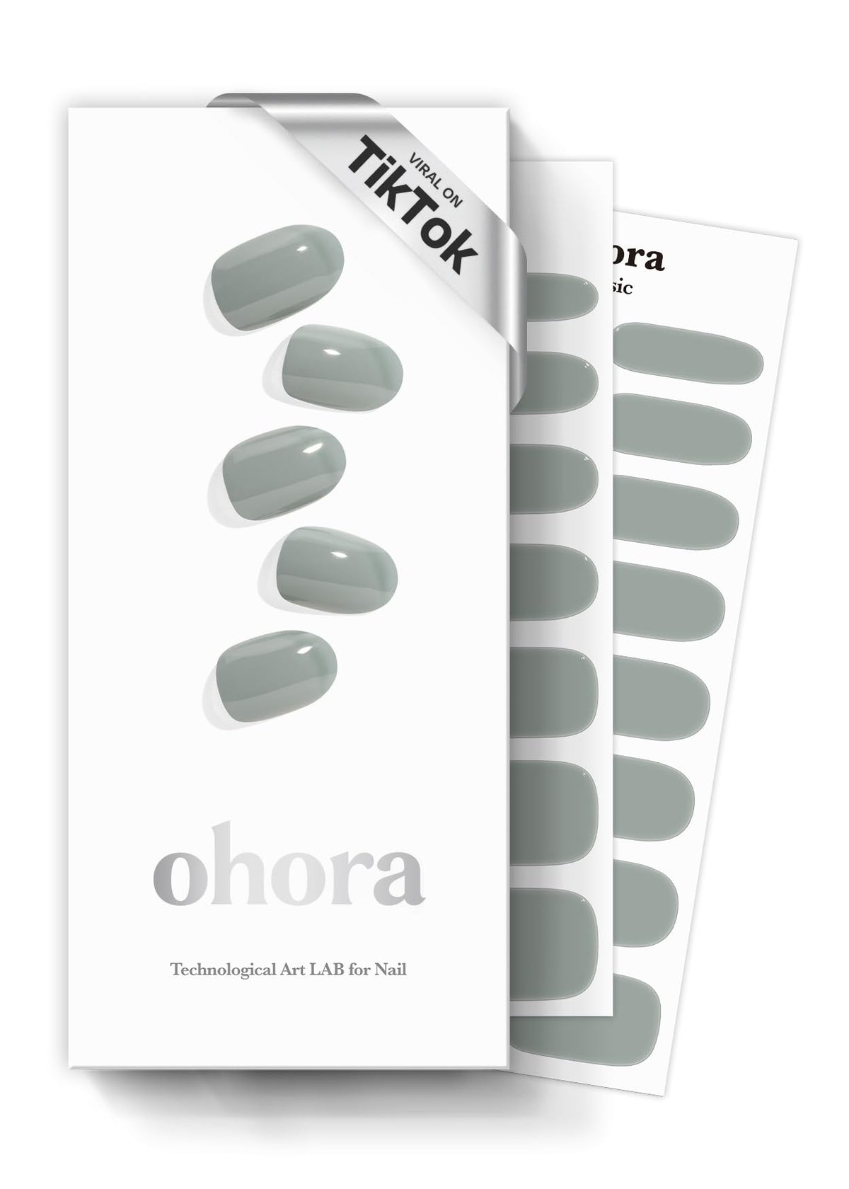 ohora tiras gel semicurado N Cream Fog, set completo para uñas listas para lucir