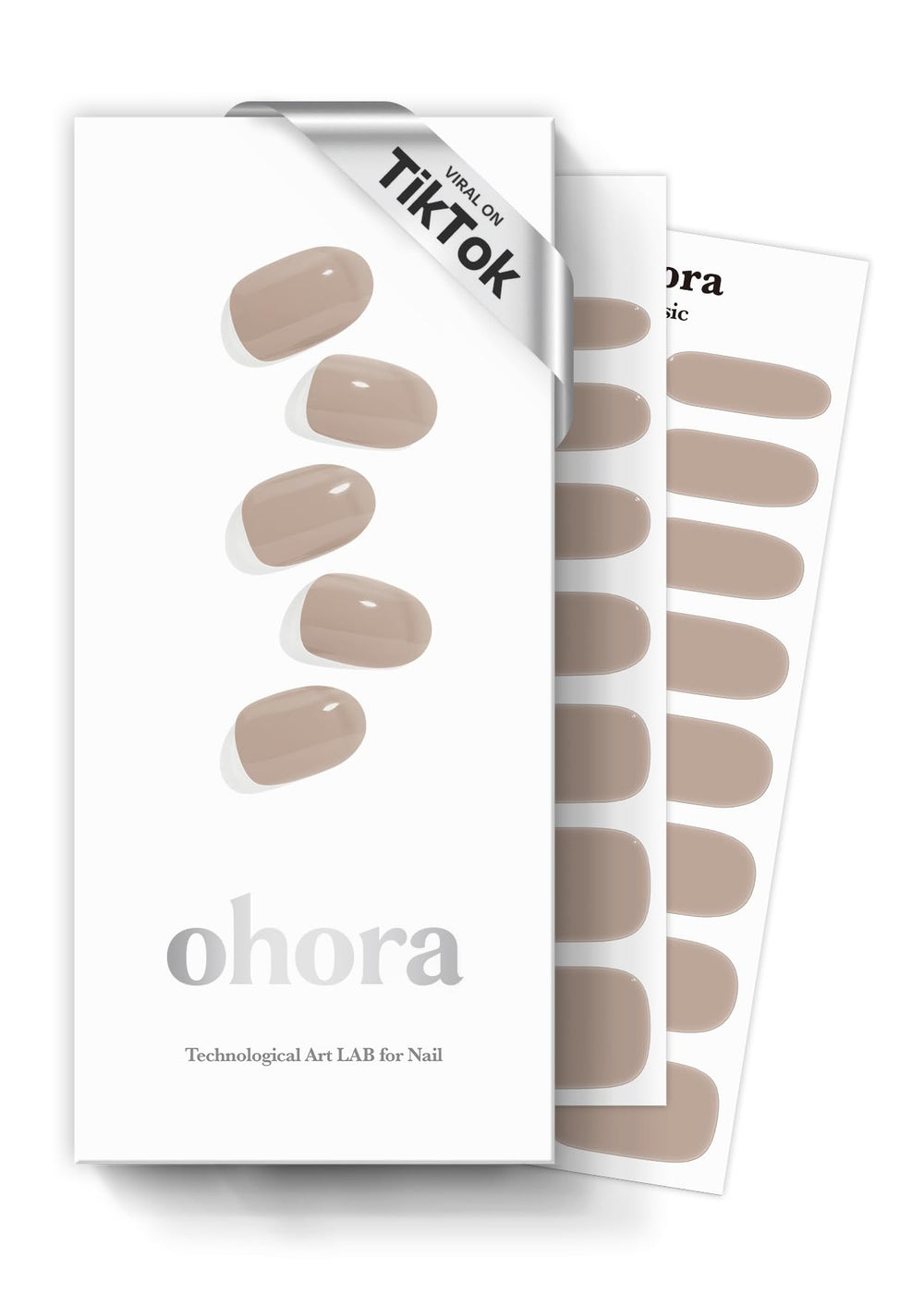 ohora tiras uñas gel semicuradas N Cream Beige acabado neutro y duradero