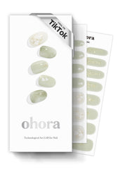 ohora tiras de uñas gel semicurado en te verde para aplicación rápida