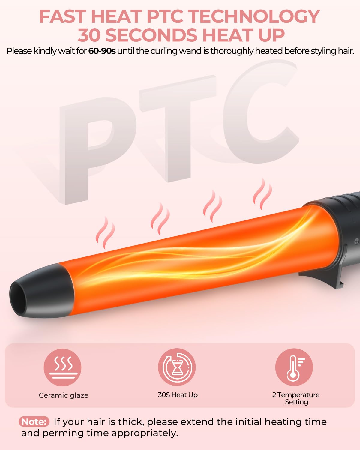 Ohuhu dual voltage 110-240V cord for worldwide use.