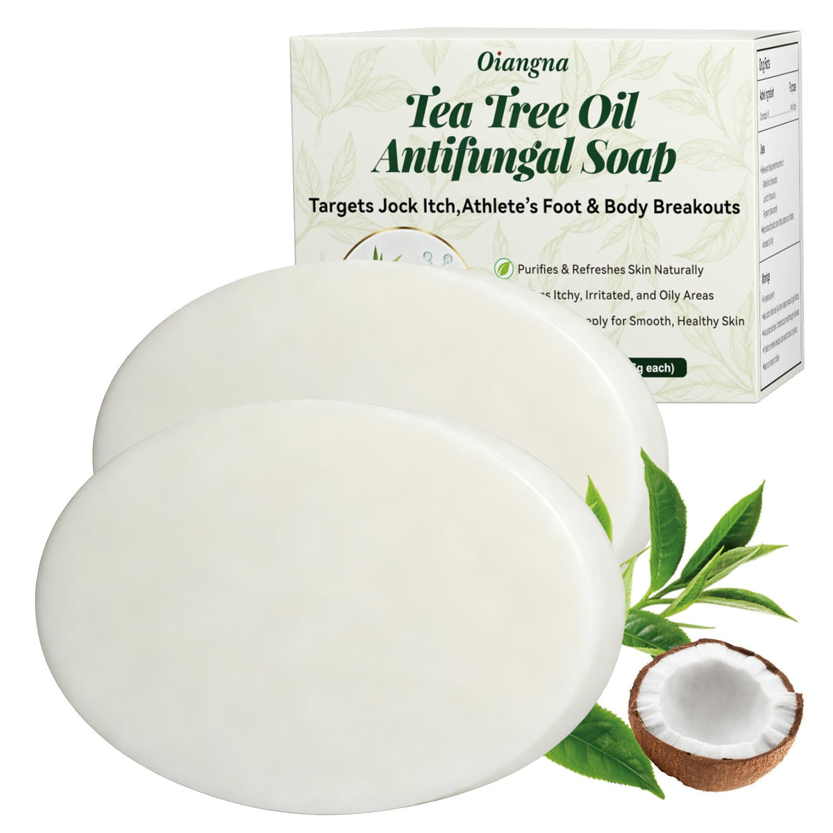 Oiangna barra antifúngica con árbol de té para piel limpia