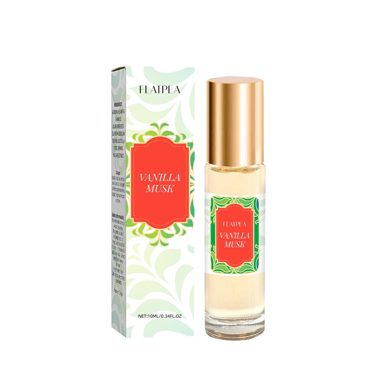 OINSOES Vanilla Musk roll-on bottle close-up, skin-friendly fragrance.