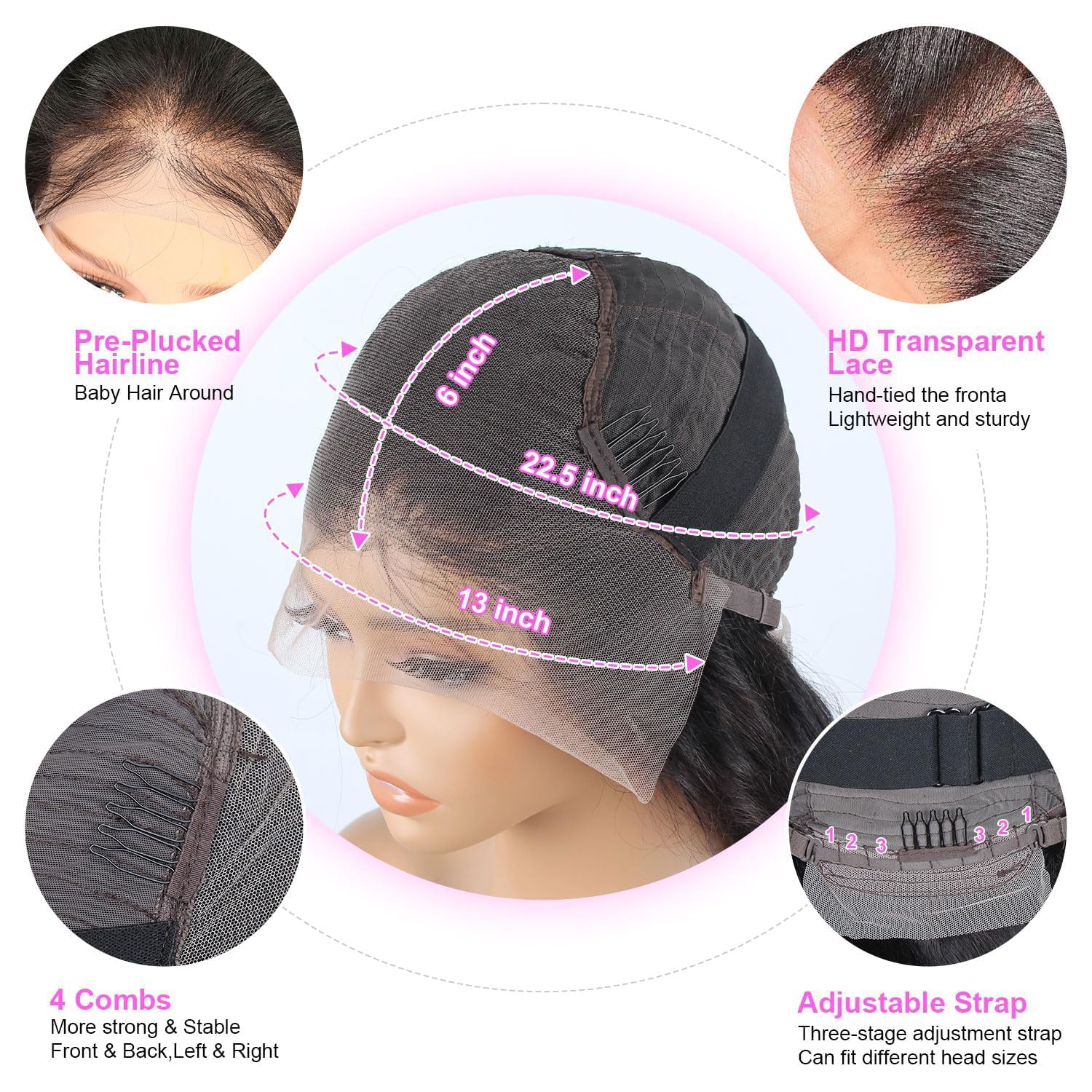 Oiosir 13x6 HD transparent lace front blends with skin.