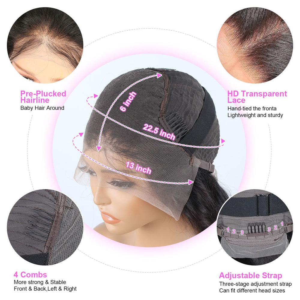 Oiosir 13x6 HD transparent lace front blends with skin.