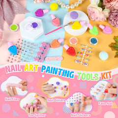 Oisacirg glitter colors add sparkle to imaginative nail art.