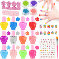 Oisacirg 21-piece kids nail polish packaging shows colorful, safe play essentials.