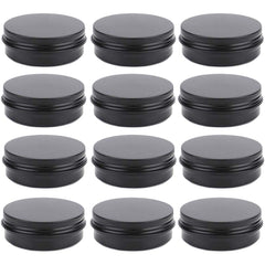 OJYUDD 12-pack round tin containers for travel storage