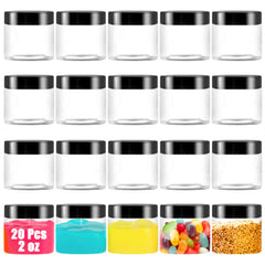 OJYUDD 60ml slime containers stacked, clear view for easy content identification