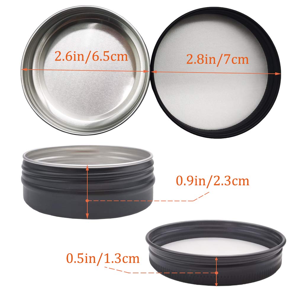 OJYUDD 2oz aluminum tin with screw lid prevents leaks during travel