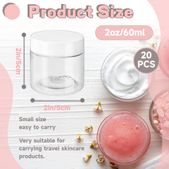 OJYUDD travel-size cosmetic jar with wide opening for simple filling.