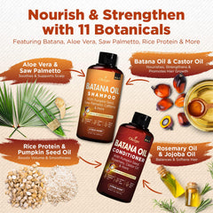 Okaga Batana Oil Conditioner bottle demonstrates light hydration for soft hair.
