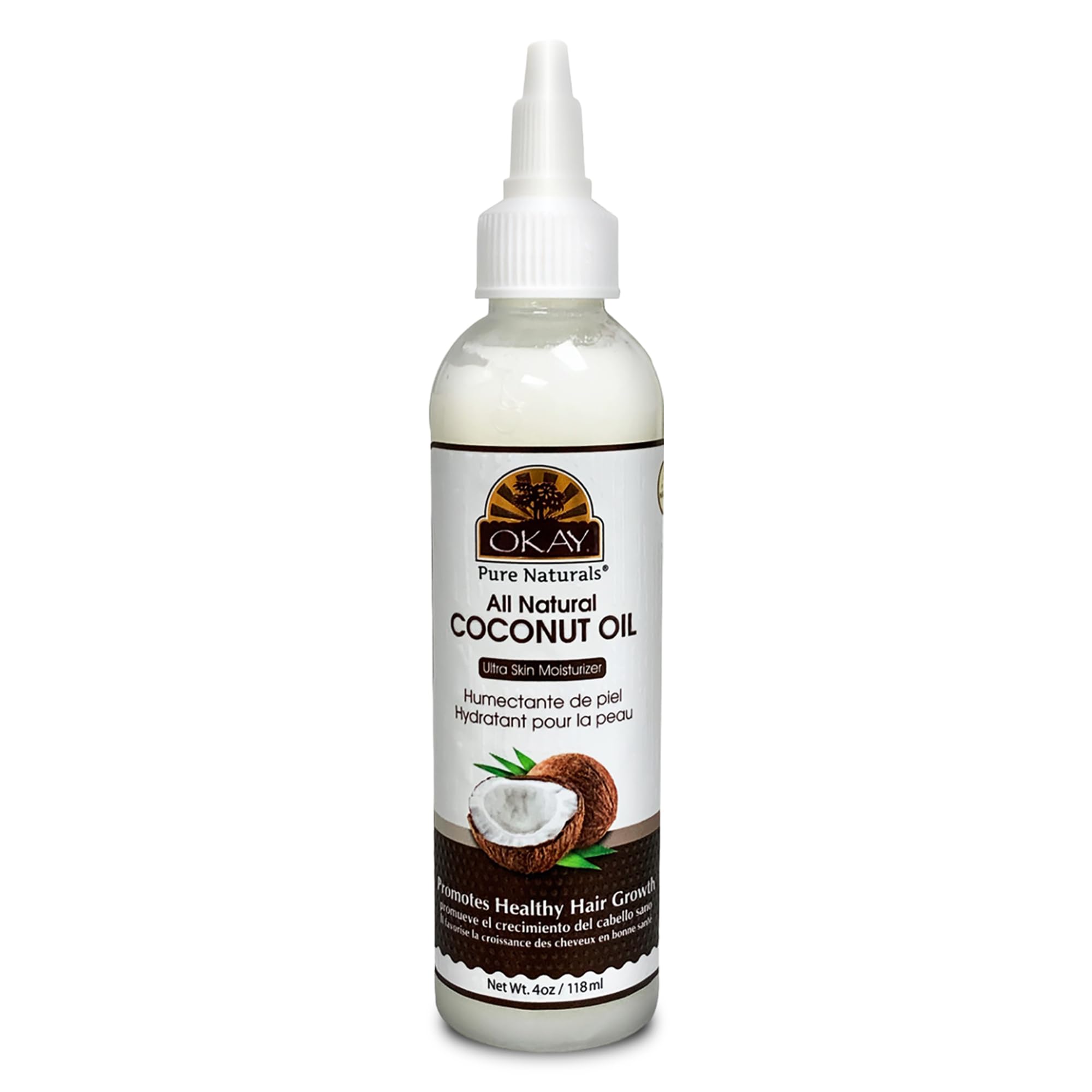 OKAY Aceite de Coco Puro para Cabello: hidratación y brillo natural