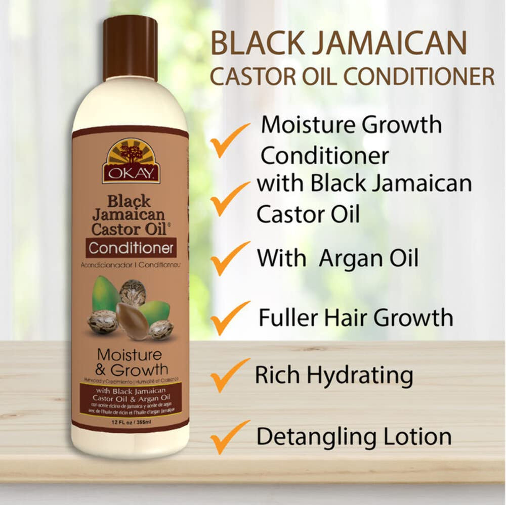 OKAY conditioner in hand, silk-like slip for frizz control