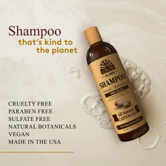 OKAY for MEN castor oil shampoo scalp massage focuses on even distribution and hydration.