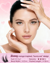 OKAYLOVE bunny-ears-design-lashes enhances playful anime definition