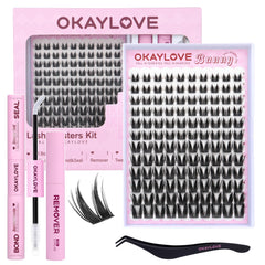 OKAYLOVE bunny manga lash clusters kit full set for versatile anime looks